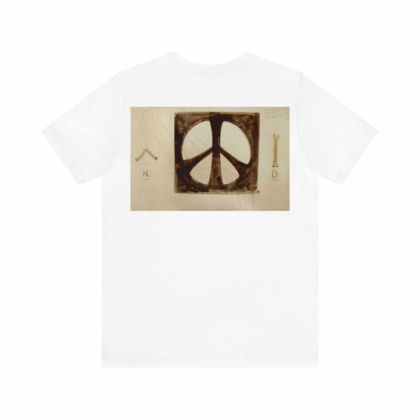 Peace Sign T-shirt, original draft" by Holtom