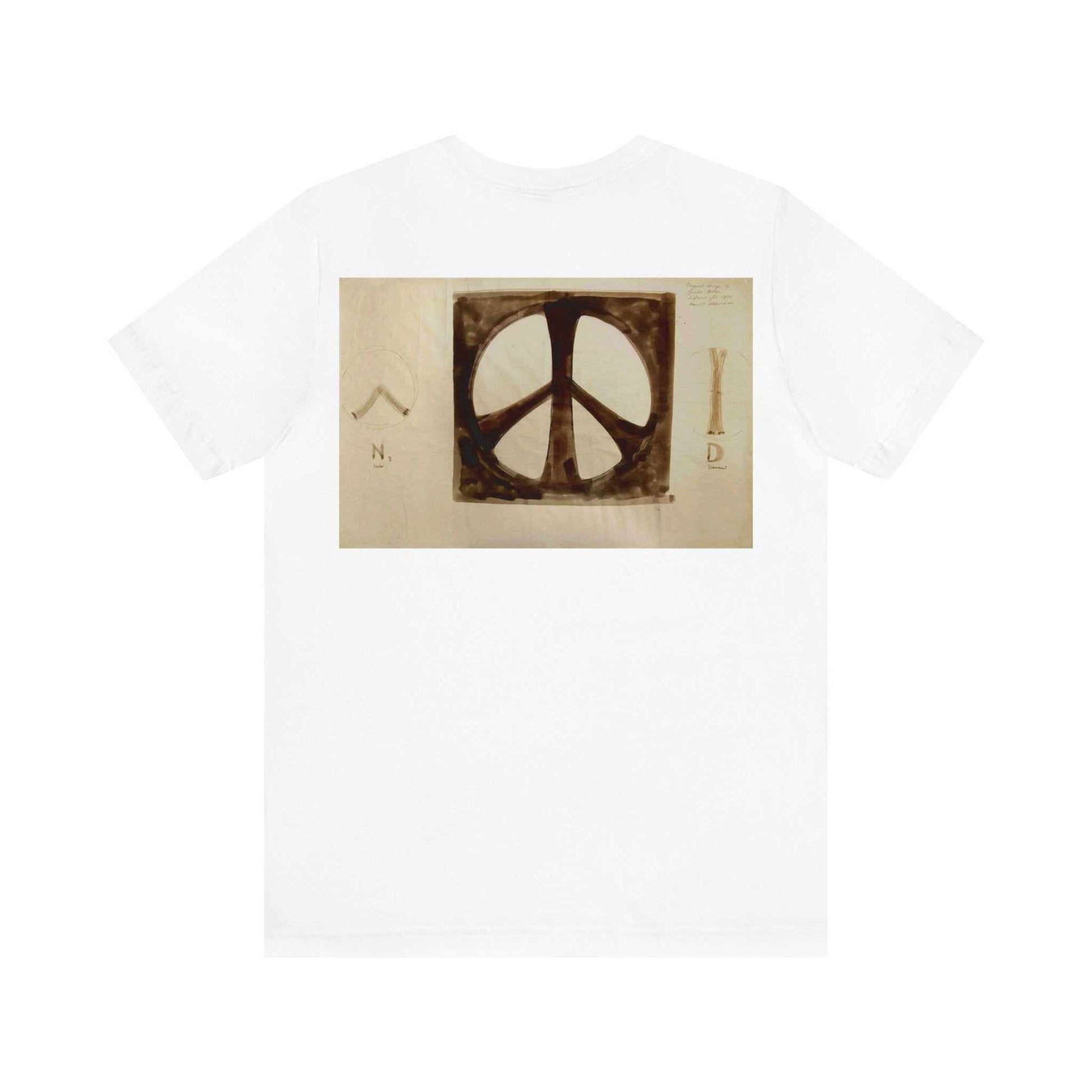 Peace Sign T-shirt, original draft" by Holtom