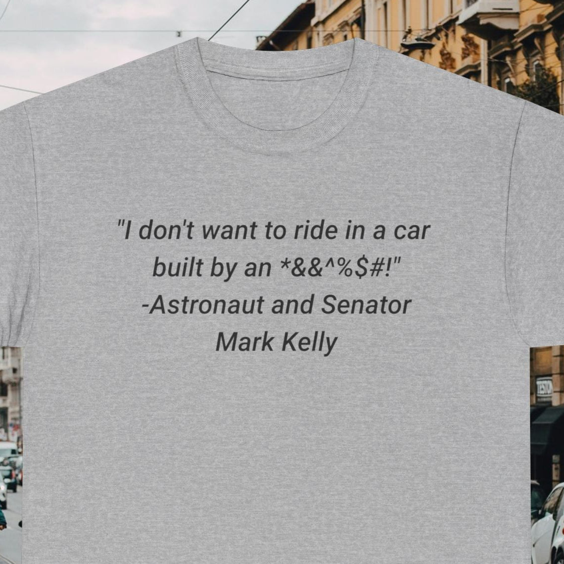 Graphic Tee on Why Mark Kelly Sold His Tesla