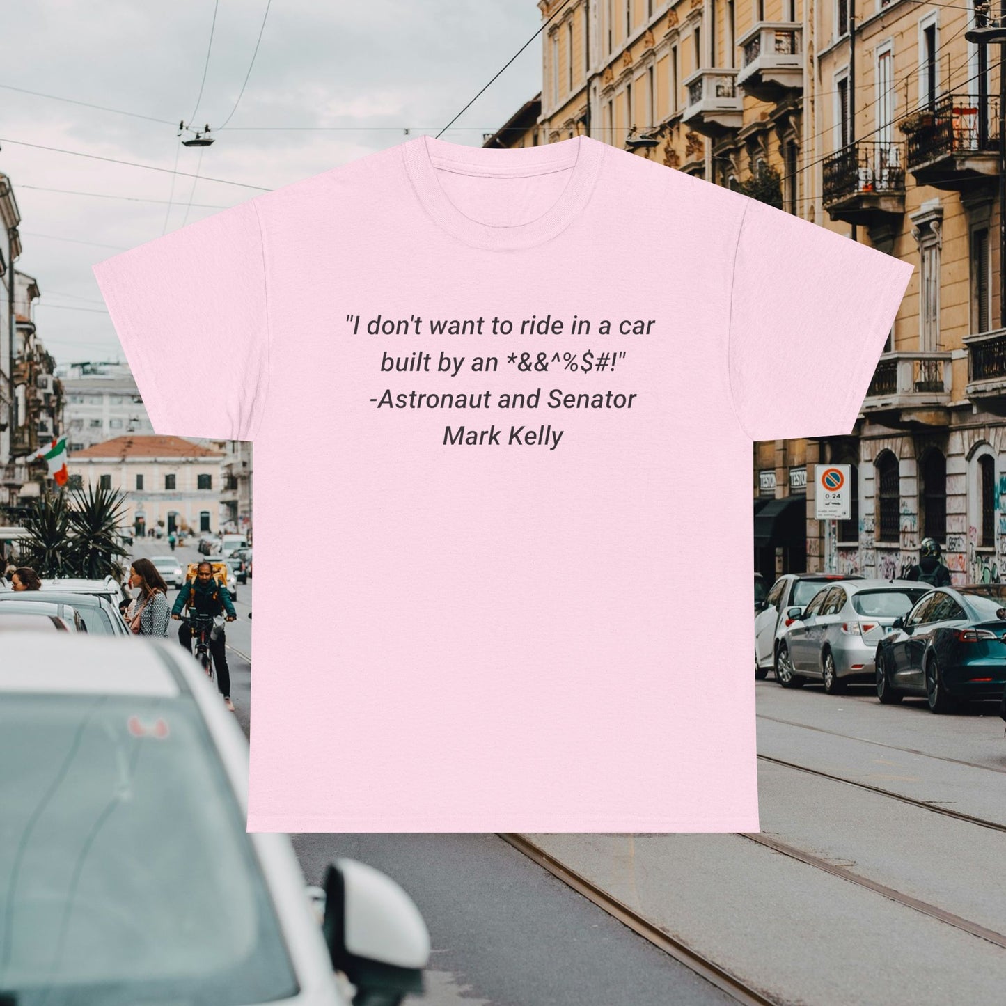 Graphic Tee on Why Mark Kelly Sold His Tesla