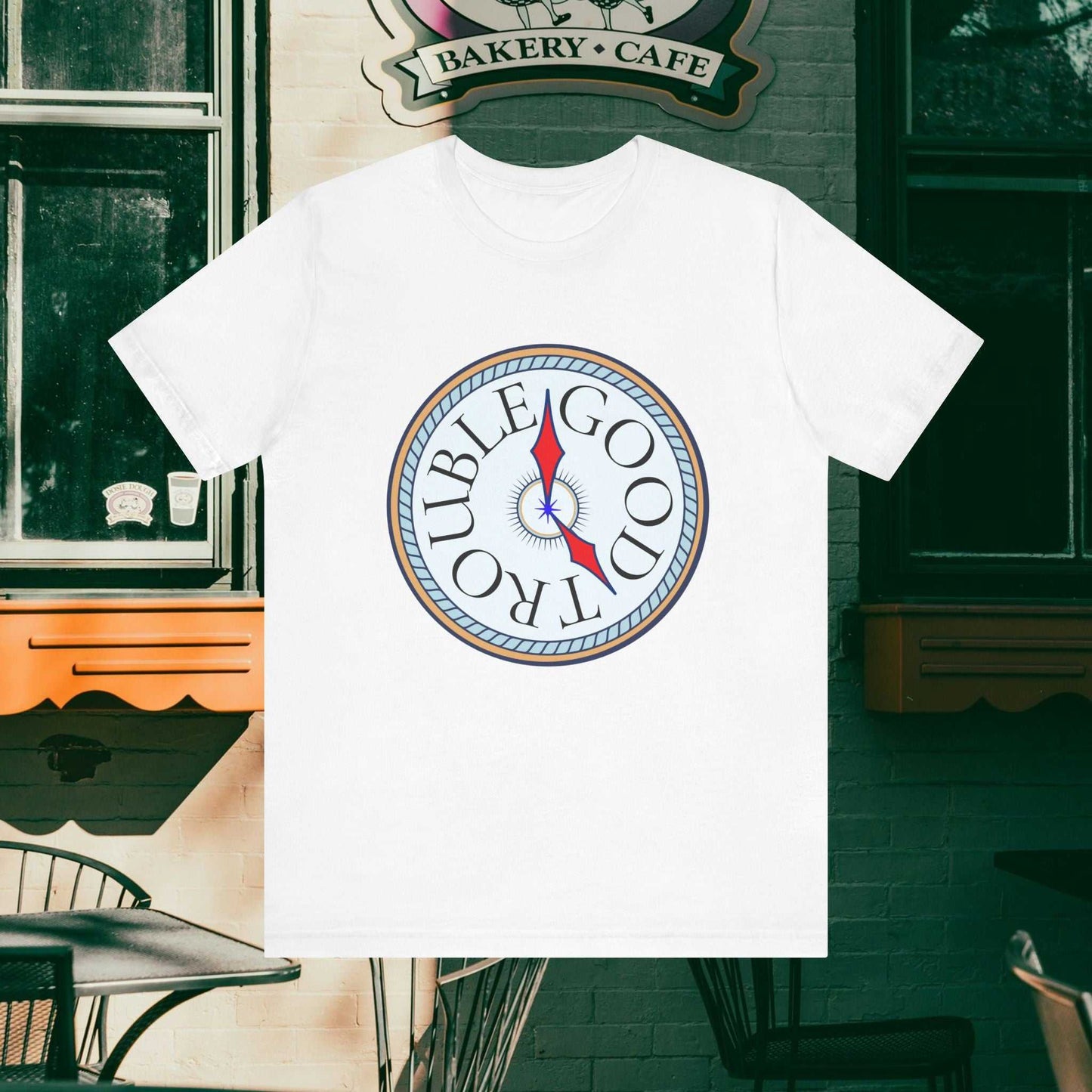 John Lewis 'Good Trouble' Time Clockface Tee on white tee