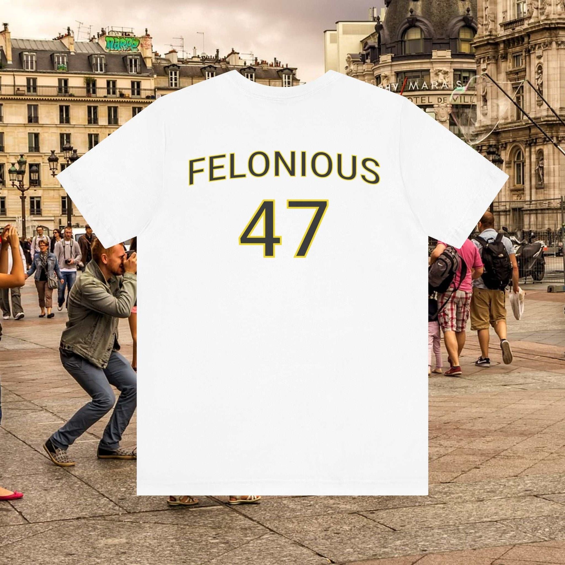 Felon 47 Sport White Unisex Jersey Short Sleeve Tee