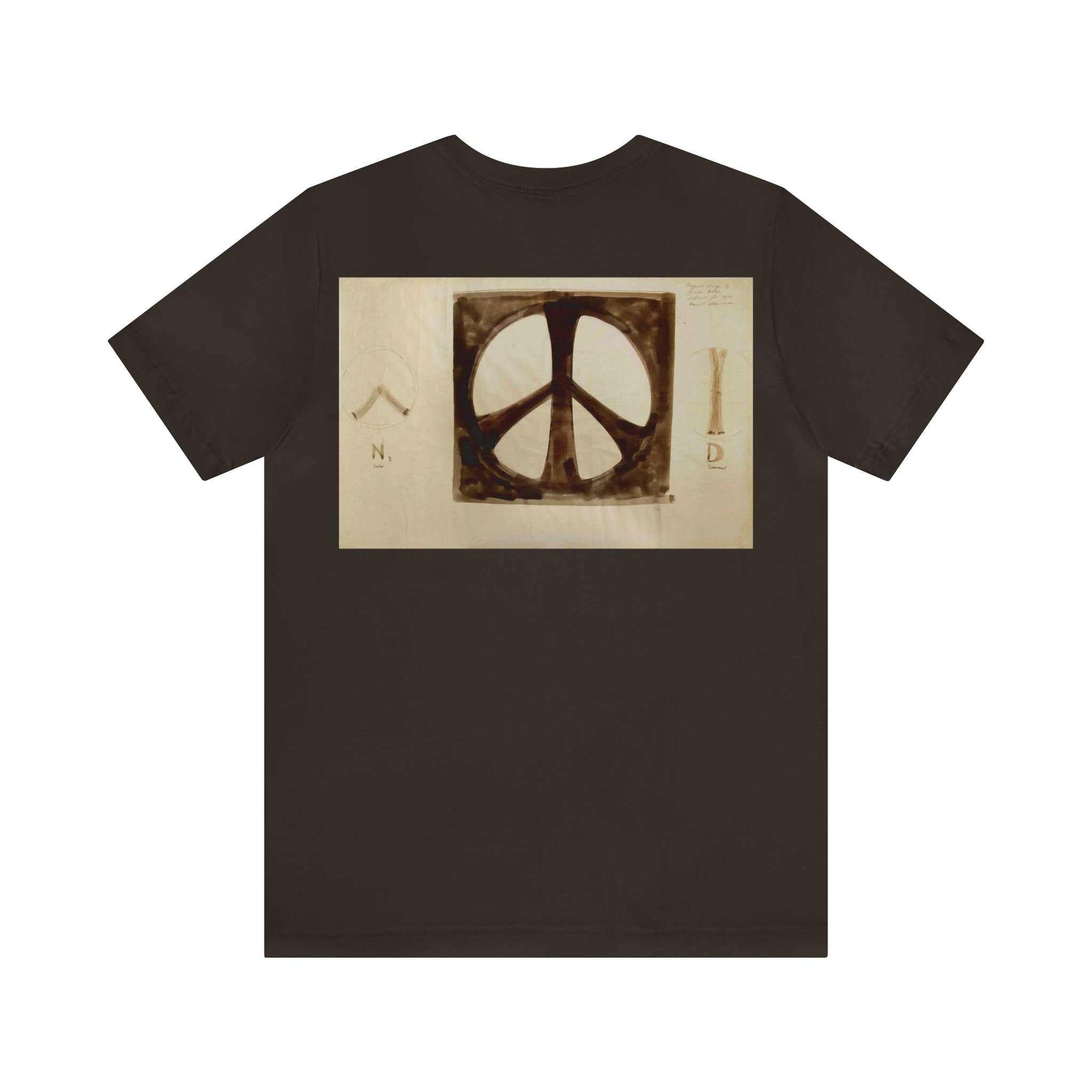 Peace Sign T-shirt, original draft" by Holtom