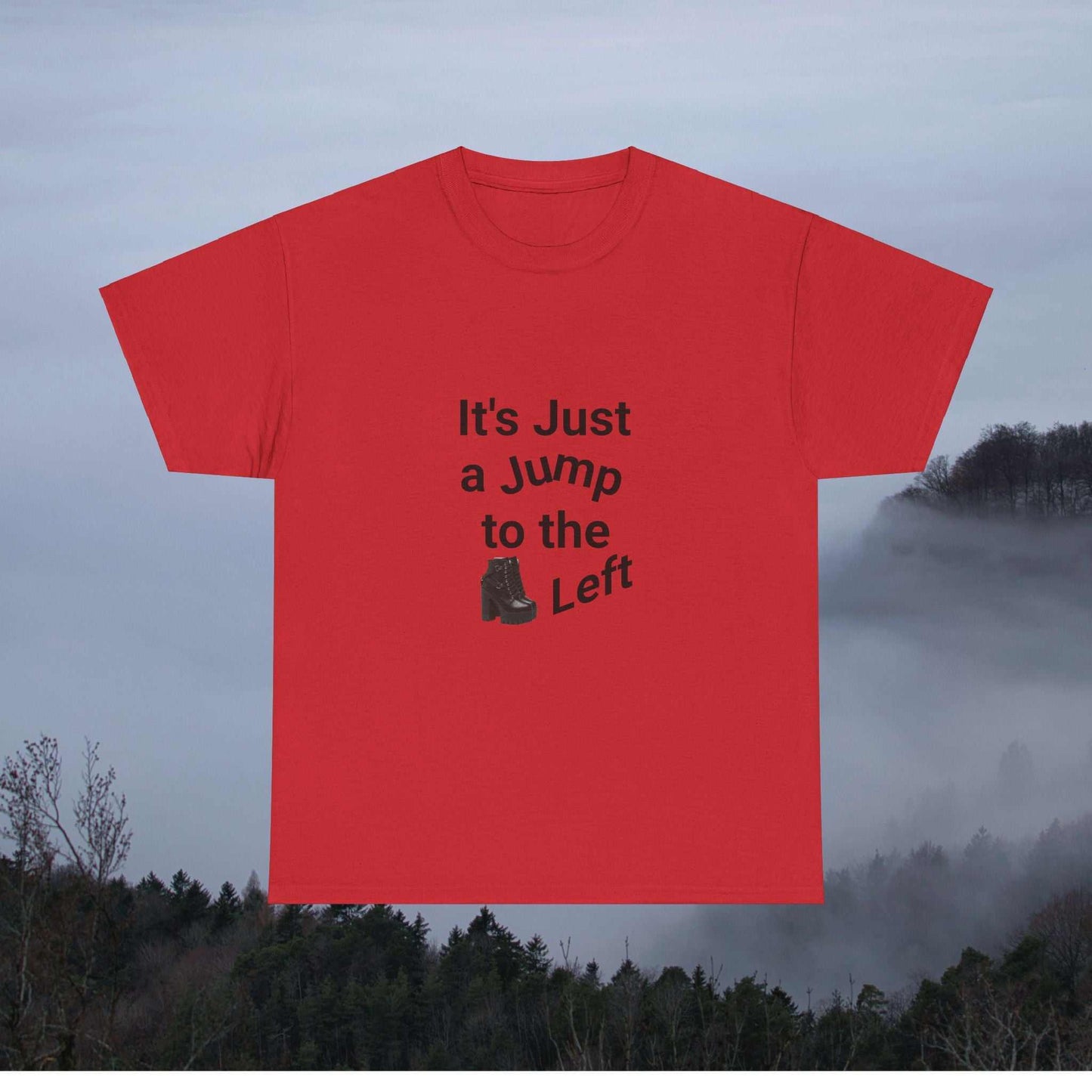 let's do the time warp again tee in red