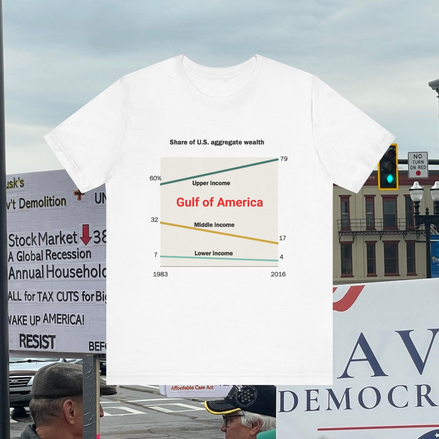 Graphic Tee - Gulf of America Wealth Disparity Chart