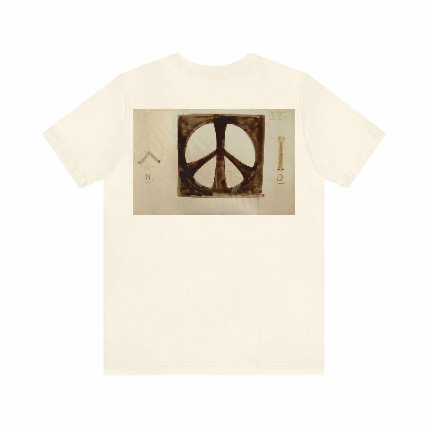 Peace Sign T-shirt, original draft" by Holtom