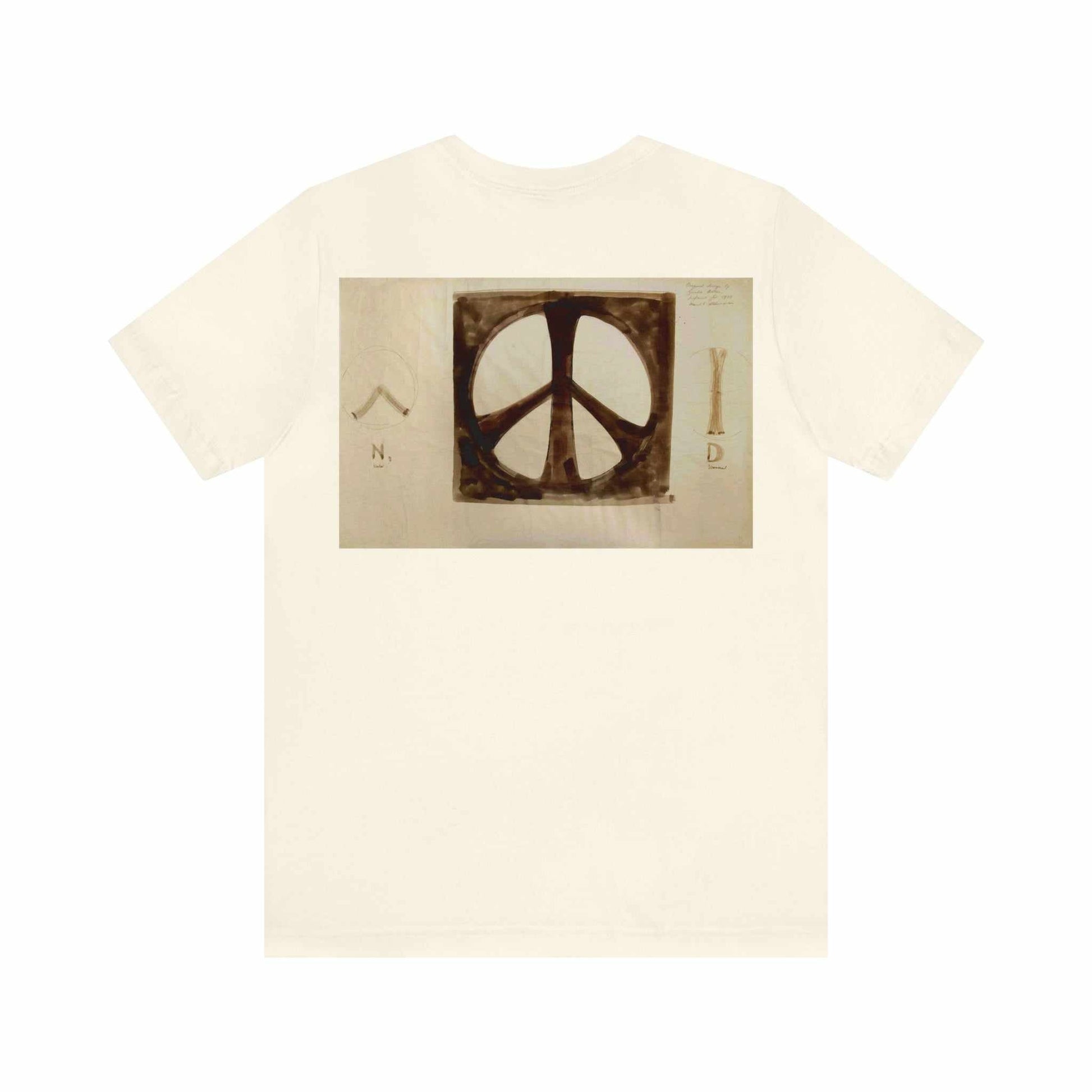 Peace Sign T-shirt, original draft" by Holtom