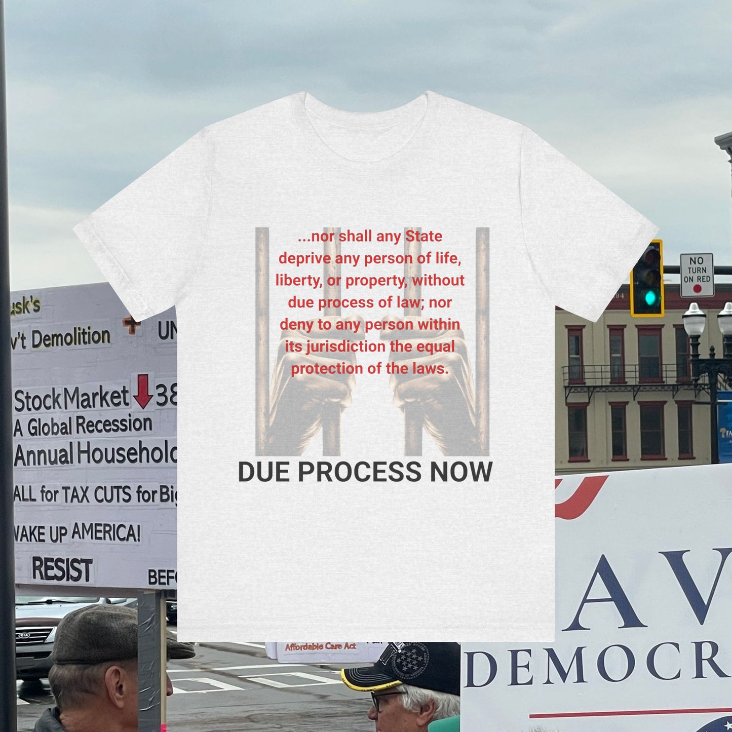 V and XIV Amendment quote 'nor shall any person be denied due process' Graphic Tee