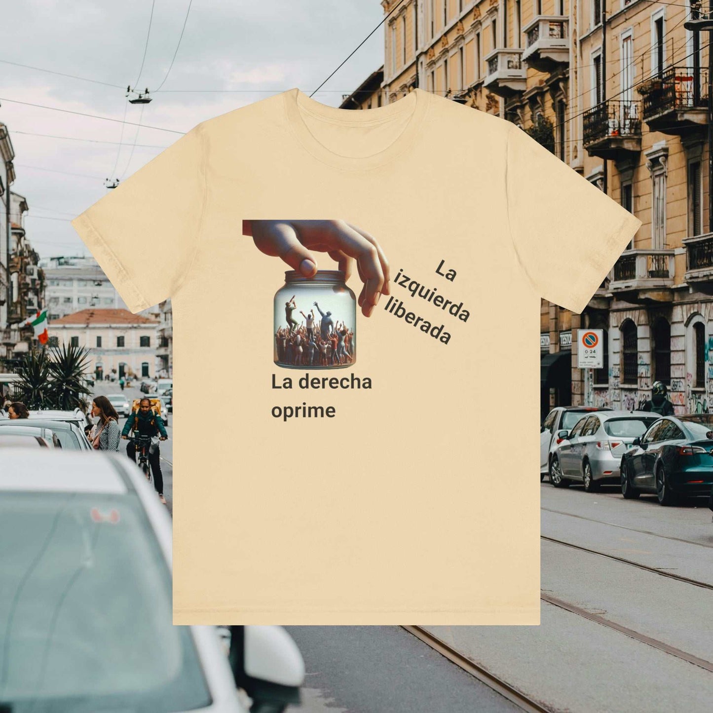 La derecha oprime, la izquierda libera Political Protest Short Sleeve Tee