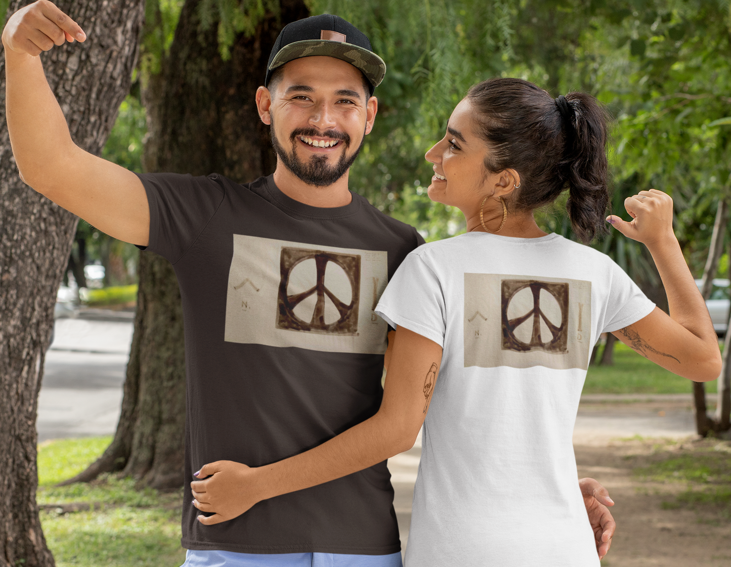 Peace Sign T-shirt original draft" by Holtom