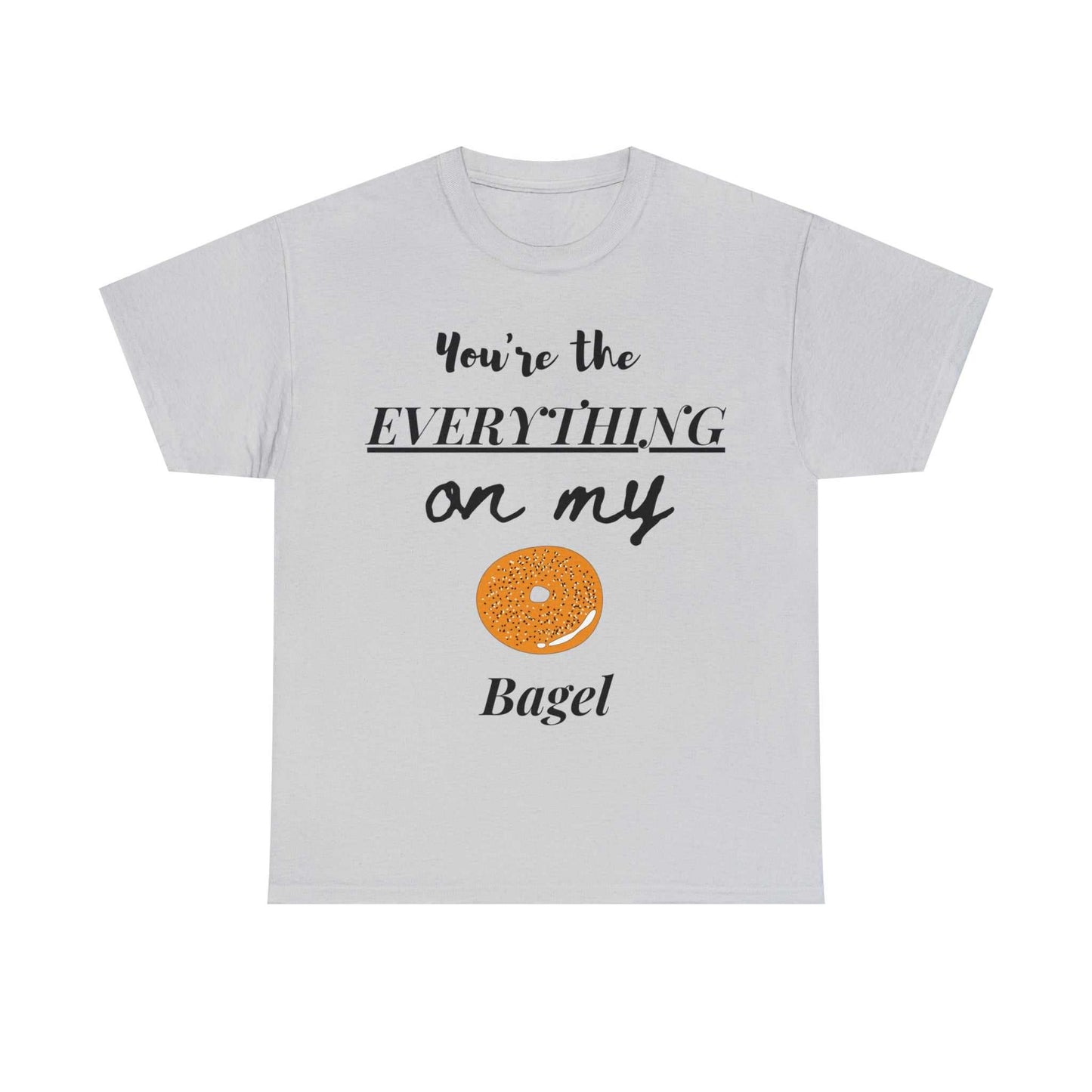 "Everything Bagel" tee in grey