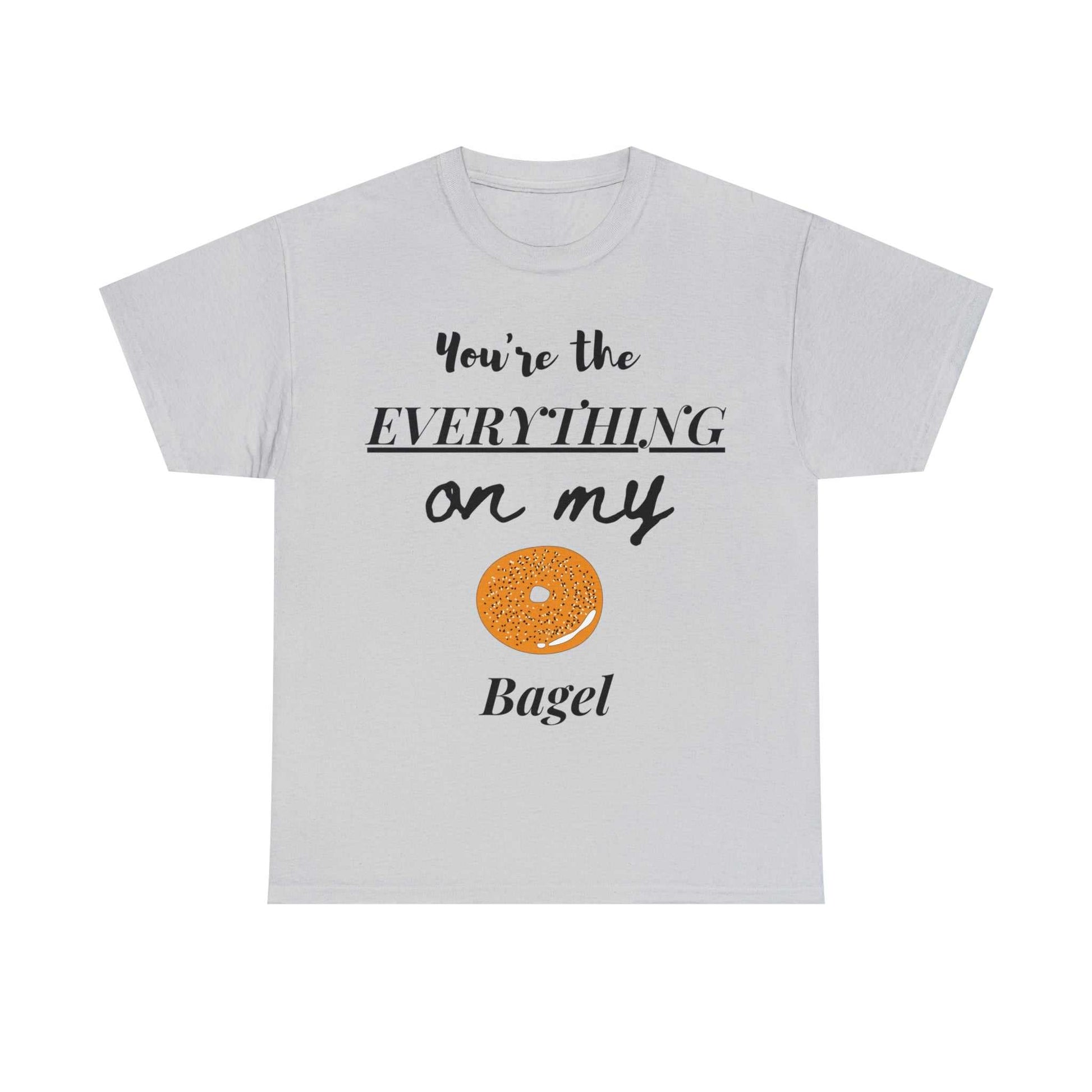 "Everything Bagel" tee in grey