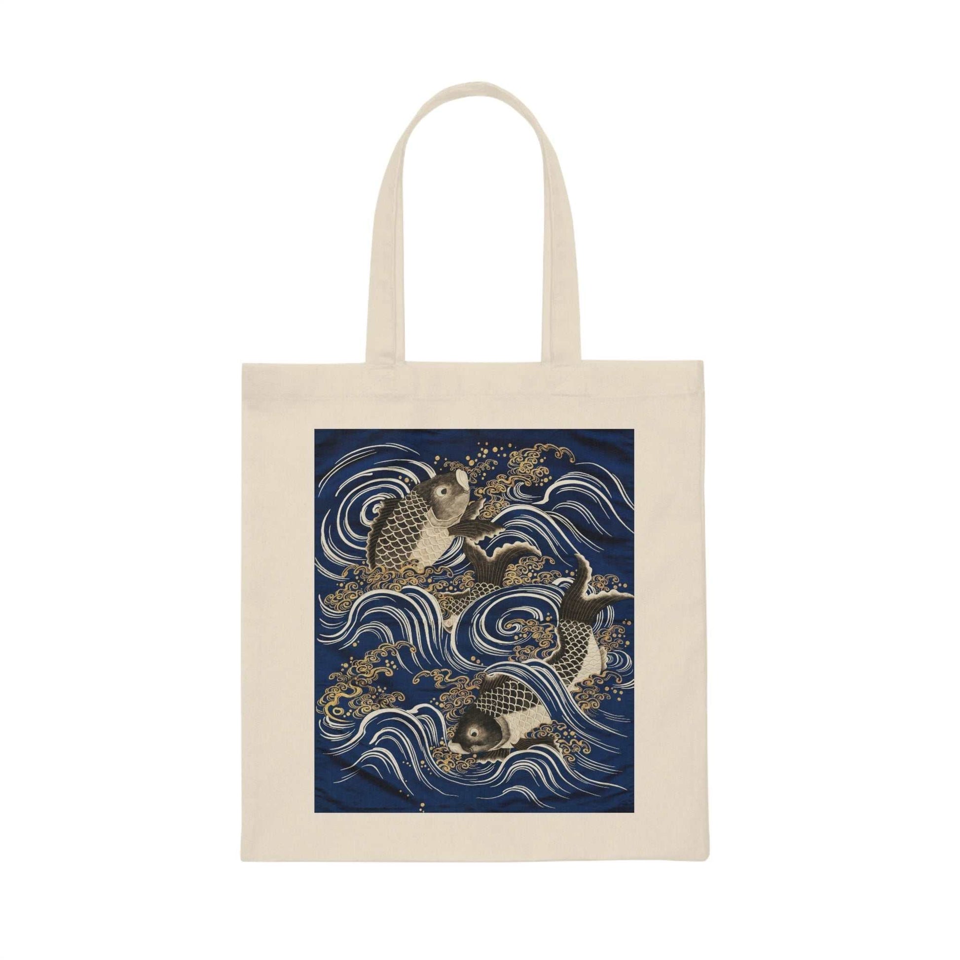 carp leaping over the dragon gate Canvas Tote graphic on Canvas Tote