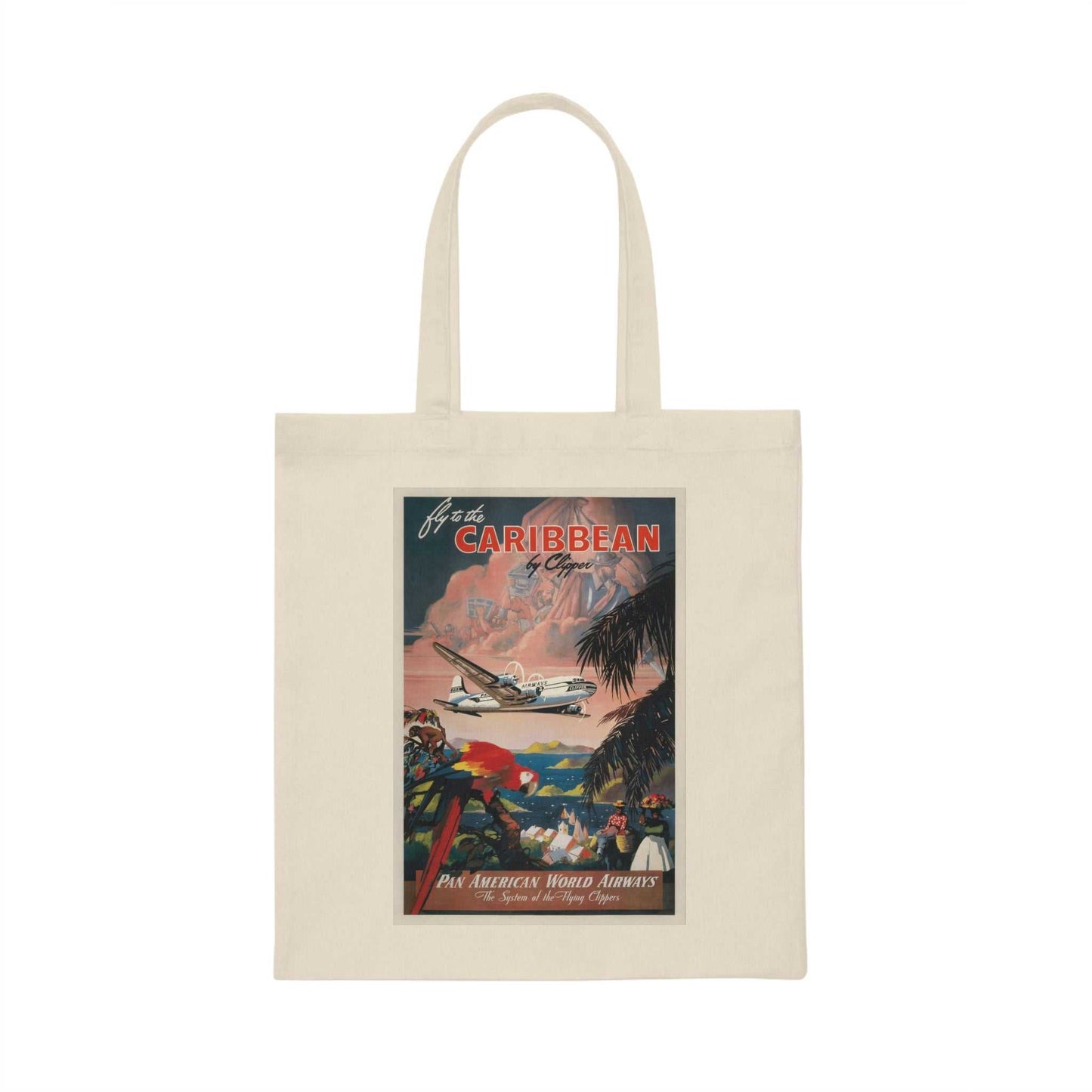"Fly to the Caribbean!" vintage Pan Am Canvas Tote