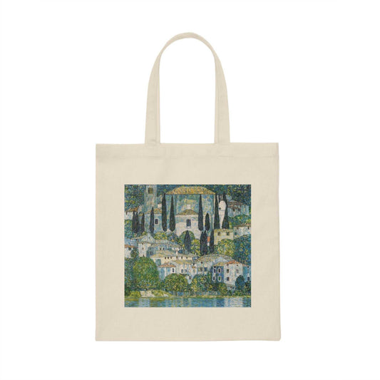 Kirche in Cassone by Klimt Canvas Tote