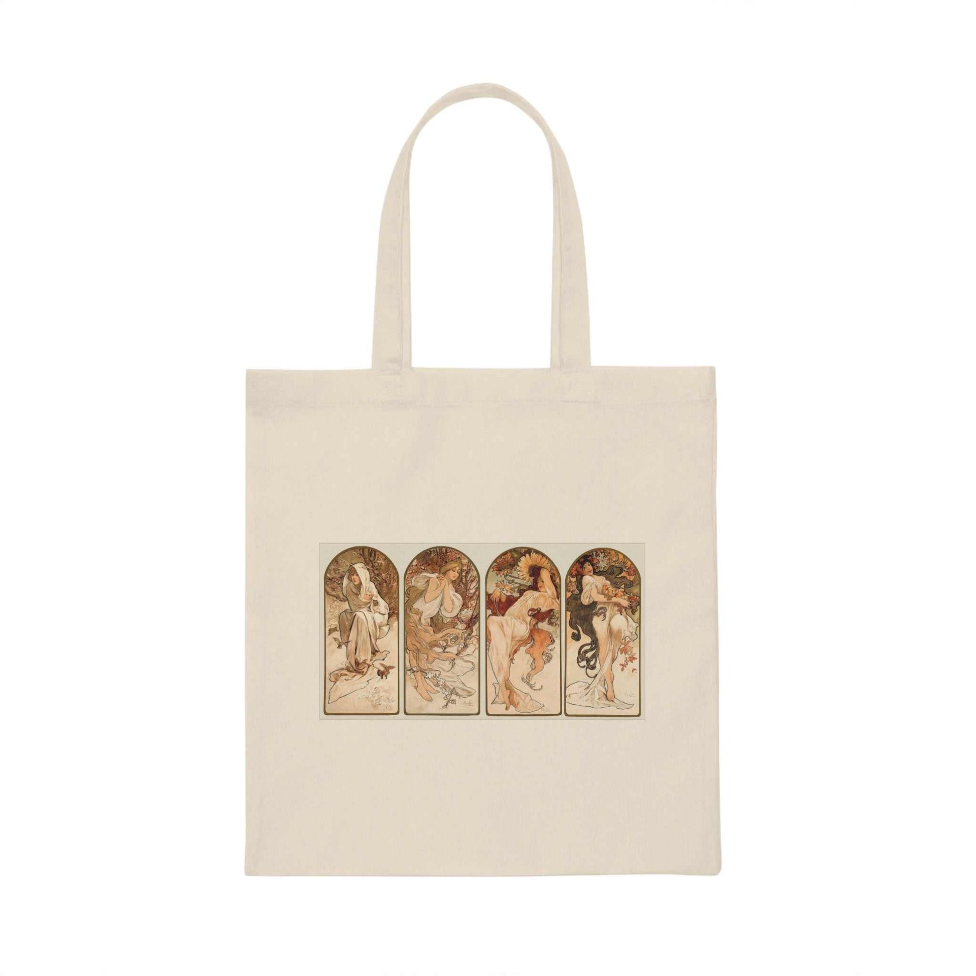 alphonse mucha the four seasons Canvas Tote