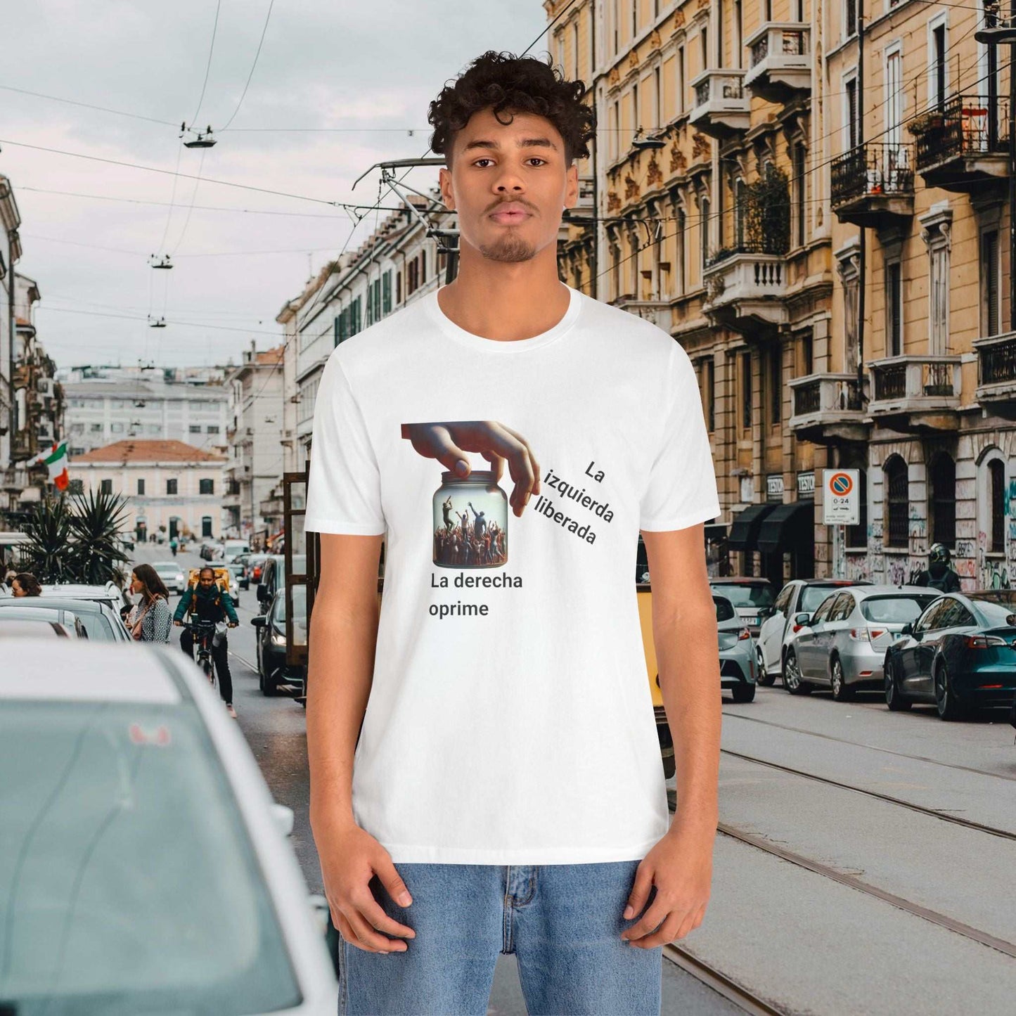 "La Derecha Oprime"  Jersey Short Sleeve Tee