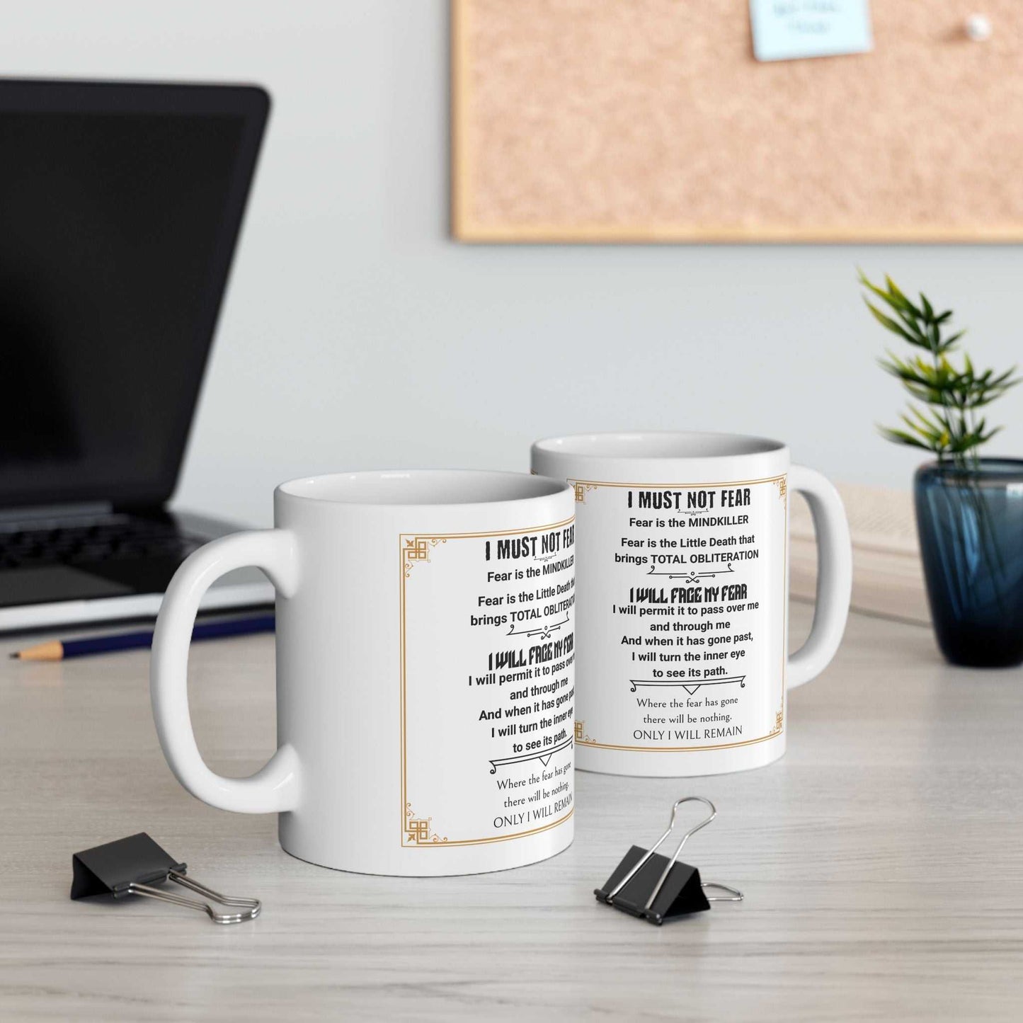 Fear Litany Ceramic Microwave/Dishwasher Safe Mug 11oz