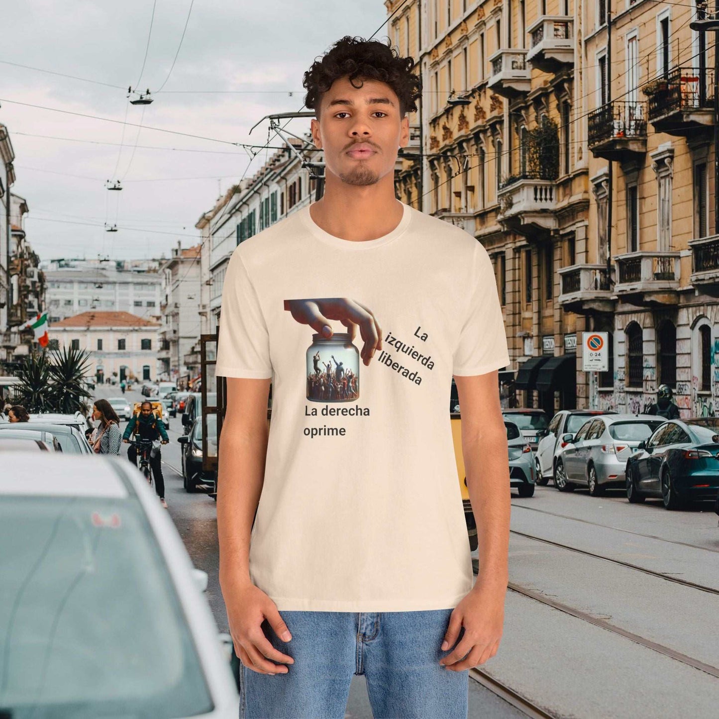 "La Derecha Oprime"  Jersey Short Sleeve Tee