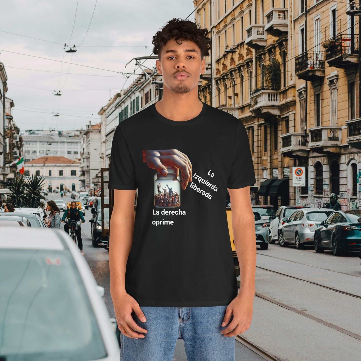 "La Derecha Oprime"  Jersey Short Sleeve Tee