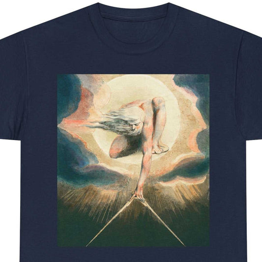 William Blake's Ancient of Days on a Navy Tee