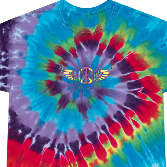 Tie Dye Flying Peace Sign T-Shirt